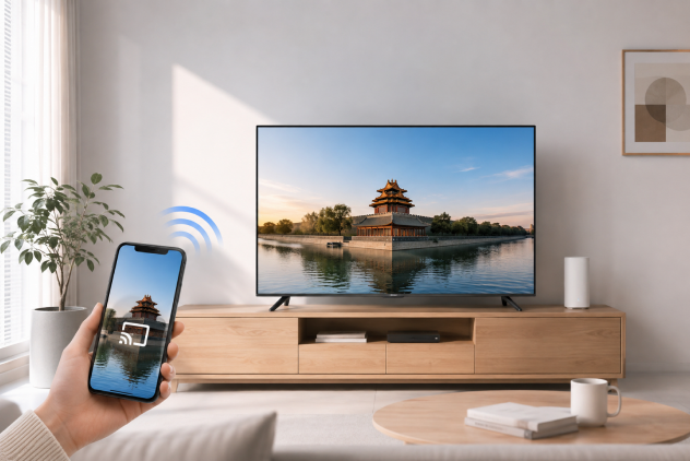 喜乐桌面 TV 接收端界面